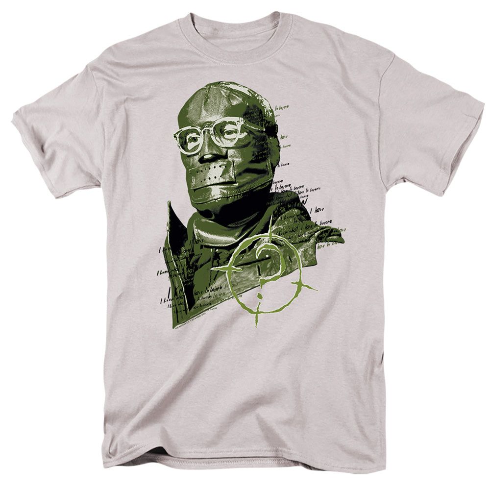 The Batman Unmask The Riddler Mens T Shirt Silver Retro Pop Classics