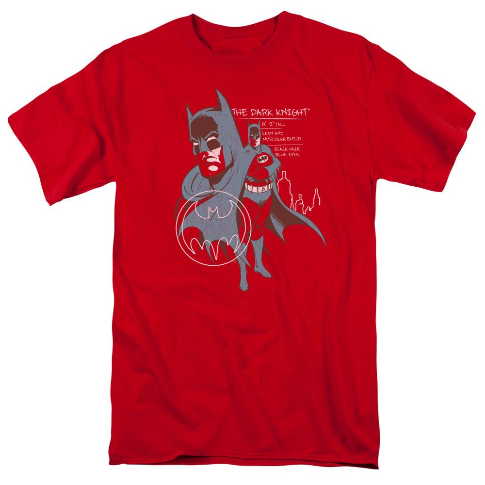 Batman Lean And Muscular Mens T Shirt Red Retro Pop Classics
