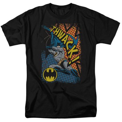 Batman Thwack Mens T Shirt Black Retro Pop Classics