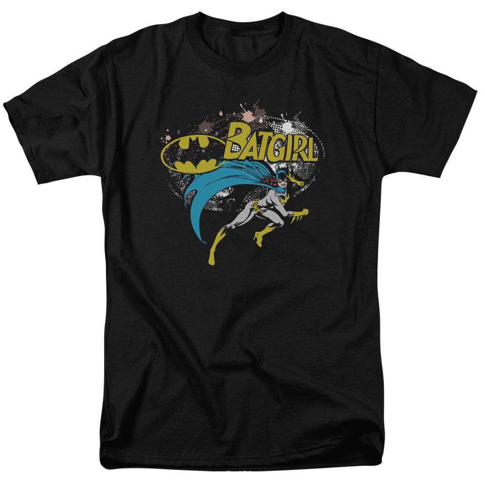 Batman Batgirl Halftone Mens T Shirt Black Retro Pop Classics