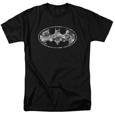 Batman Urban Camo Shield Mens T Shirt Black Retro Pop Classics