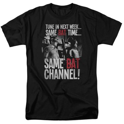 Batman Classic TV Bat Channel Mens T Shirt Black Retro Pop Classics