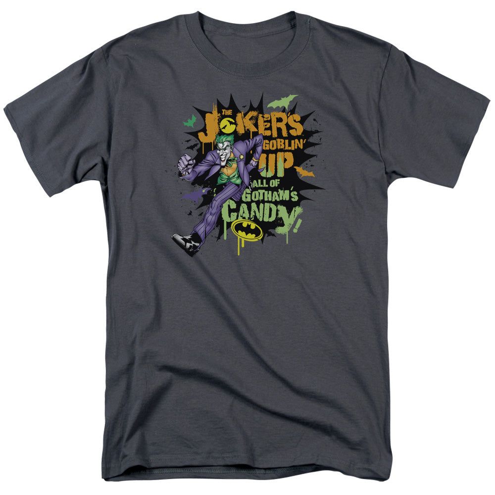 Batman Goblin Candy Mens T Shirt Charcoal Retro Pop Classics