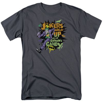 Batman Goblin Candy Mens T Shirt Charcoal Retro Pop Classics
