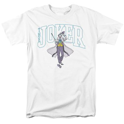 Batman Joker Varsity On White Mens T Shirt White Retro Pop Classics