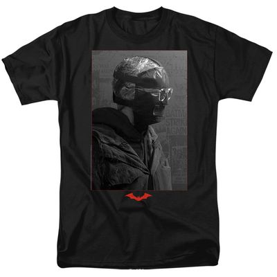 The Batman (2022) Riddler Worn Portrait Mens T Shirt Black Retro Pop Classics
