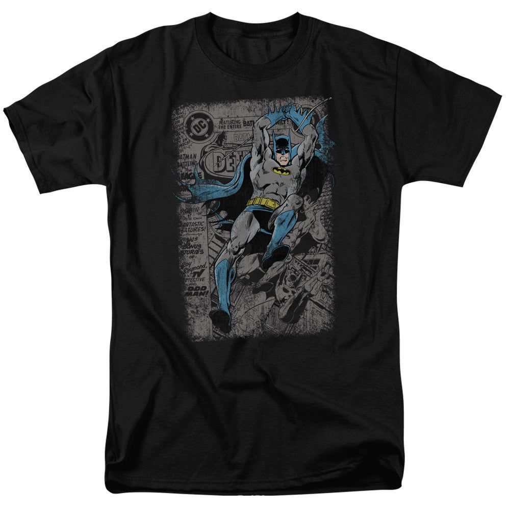 Batman Detective #487 Distress Mens T Shirt Black Retro Pop Classics