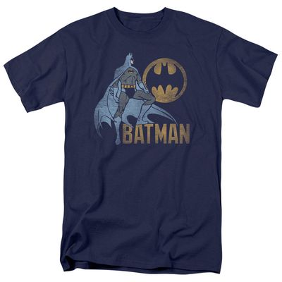 Batman Knight Watch Mens T Shirt Navy Blue Retro Pop Classics