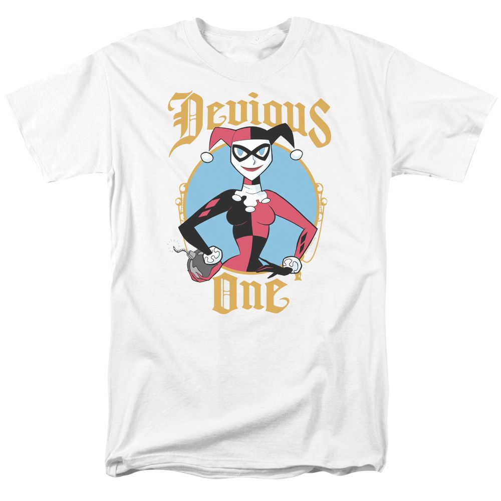 Batman Devious One Mens T Shirt White Retro Pop Classics