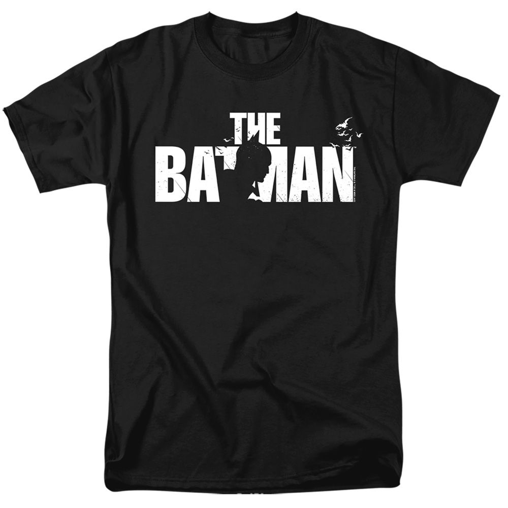 The Batman Silhouette Title Mens T Shirt Black Retro Pop Classics