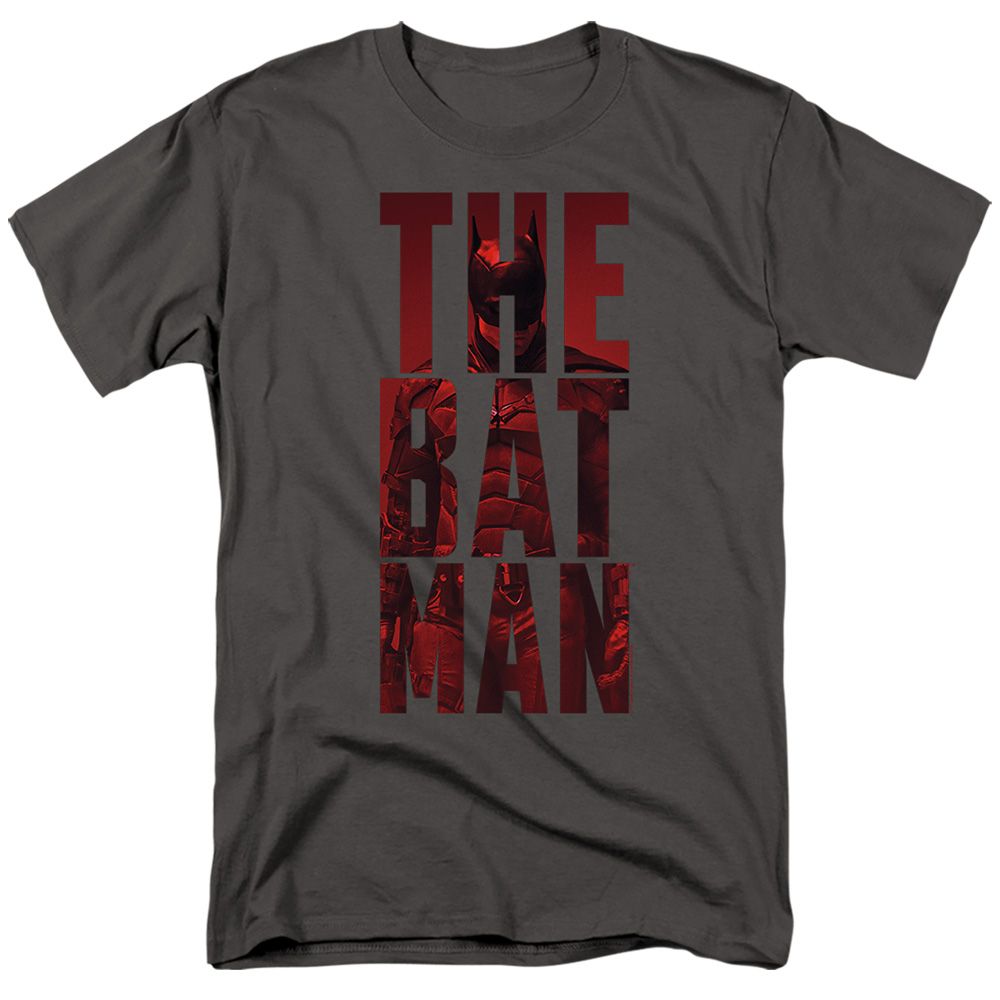 The Batman Crimson Crusader Mens T Shirt Charcoal Retro Pop Classics