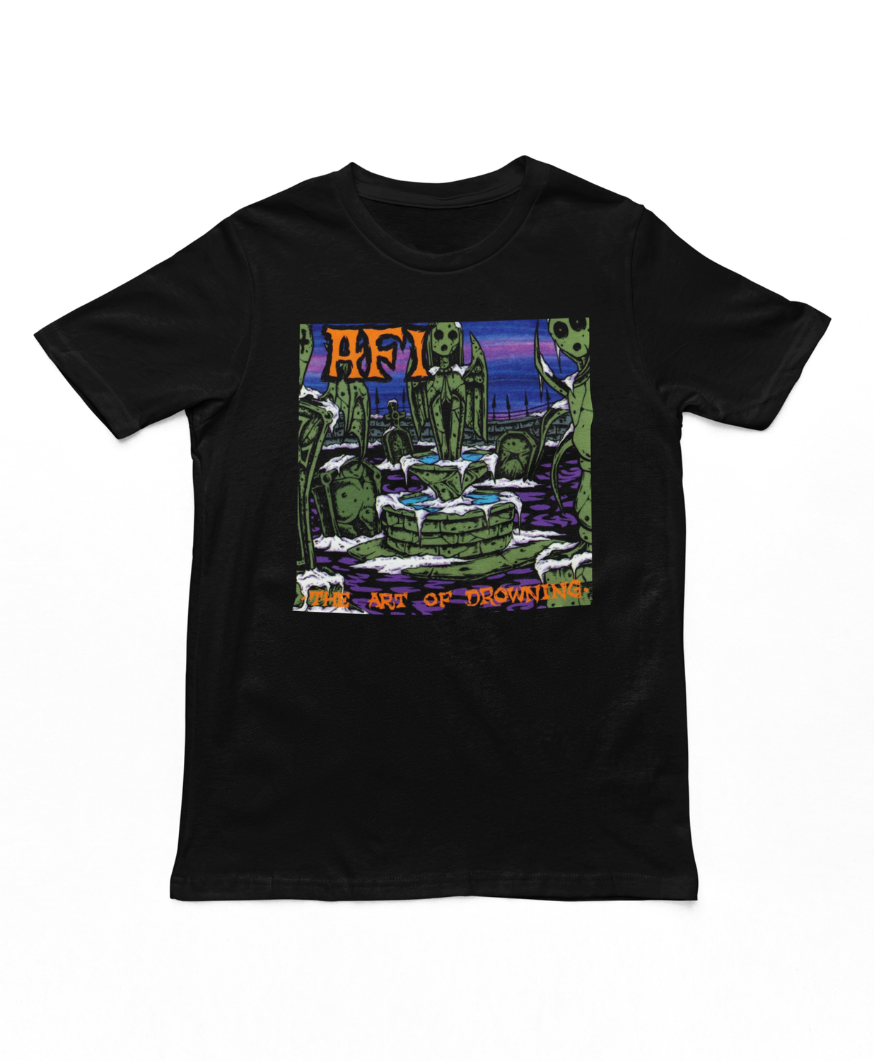 AFI Art of Drowning Mens T Shirt Black Retro Pop Classics