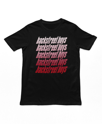Backstreet Boys Vintage Repeat Mens T Shirt Black Retro Pop Classics