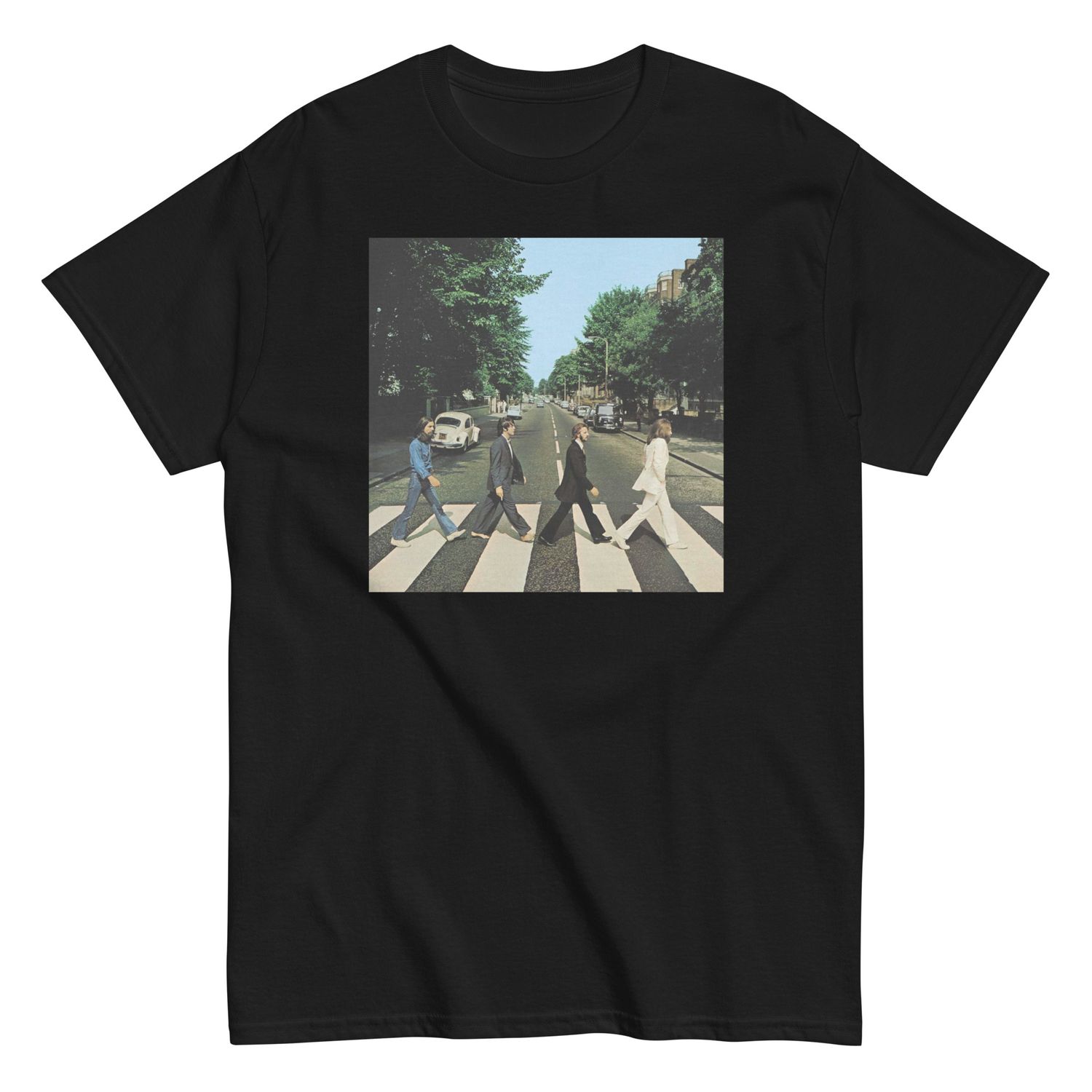 Beatles Abbey Road Mens T Shirt Black Retro Pop Classics