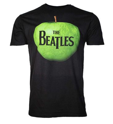 Beatles Apple Logo Mens T Shirt Black Retro Pop Classics
