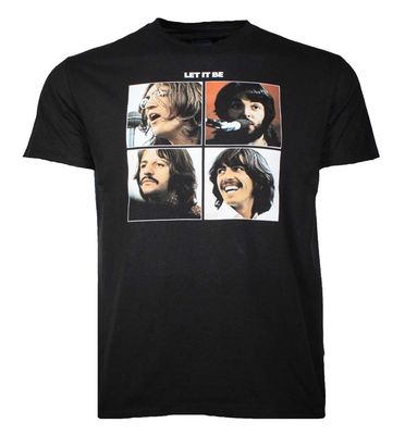 Beatles Let It Be Mens T Shirt Black Retro Pop Classics