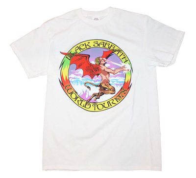 Black Sabbath Tour 78 Mens T Shirt White Retro Pop Classics