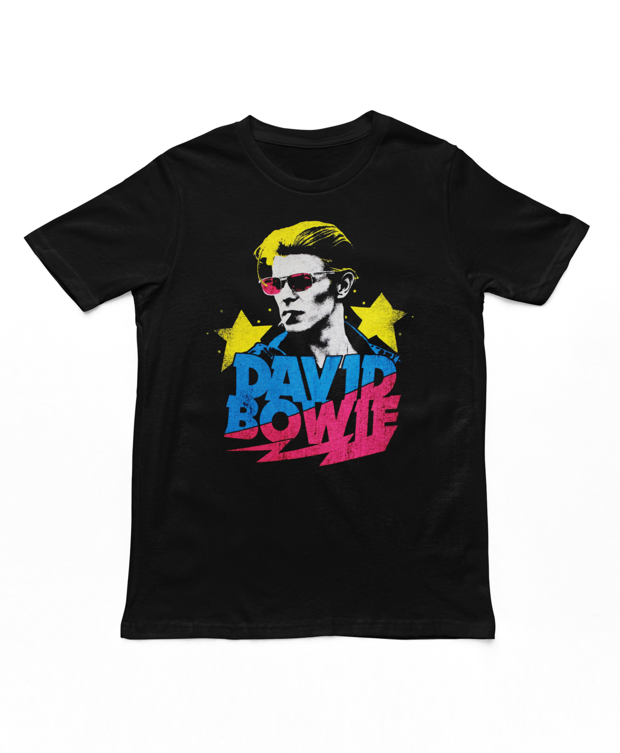 David Bowie Starman Mens T Shirt Black Retro Pop Classics