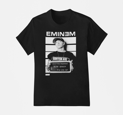 Eminem Line Up Mens T Shirt Black Retro Pop Classics