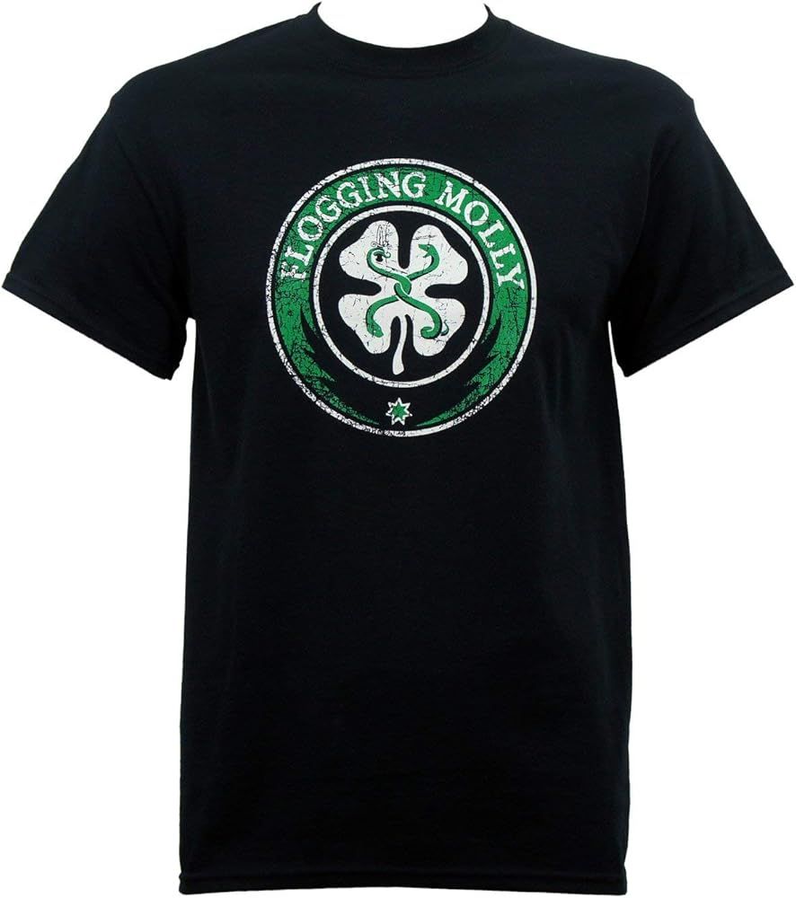 Flogging Molly Mens T Shirt Black Retro Pop Classics