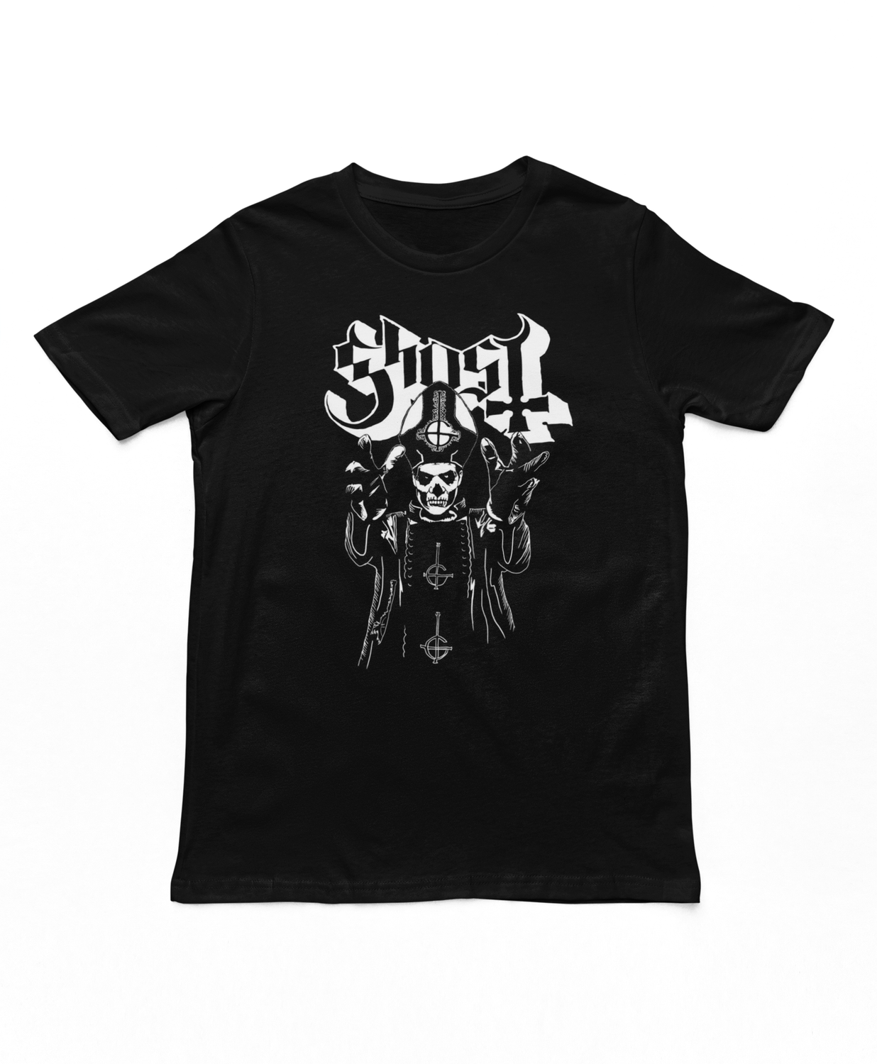 Ghost Papa Wrath Mens T Shirt Black Retro Pop Classics