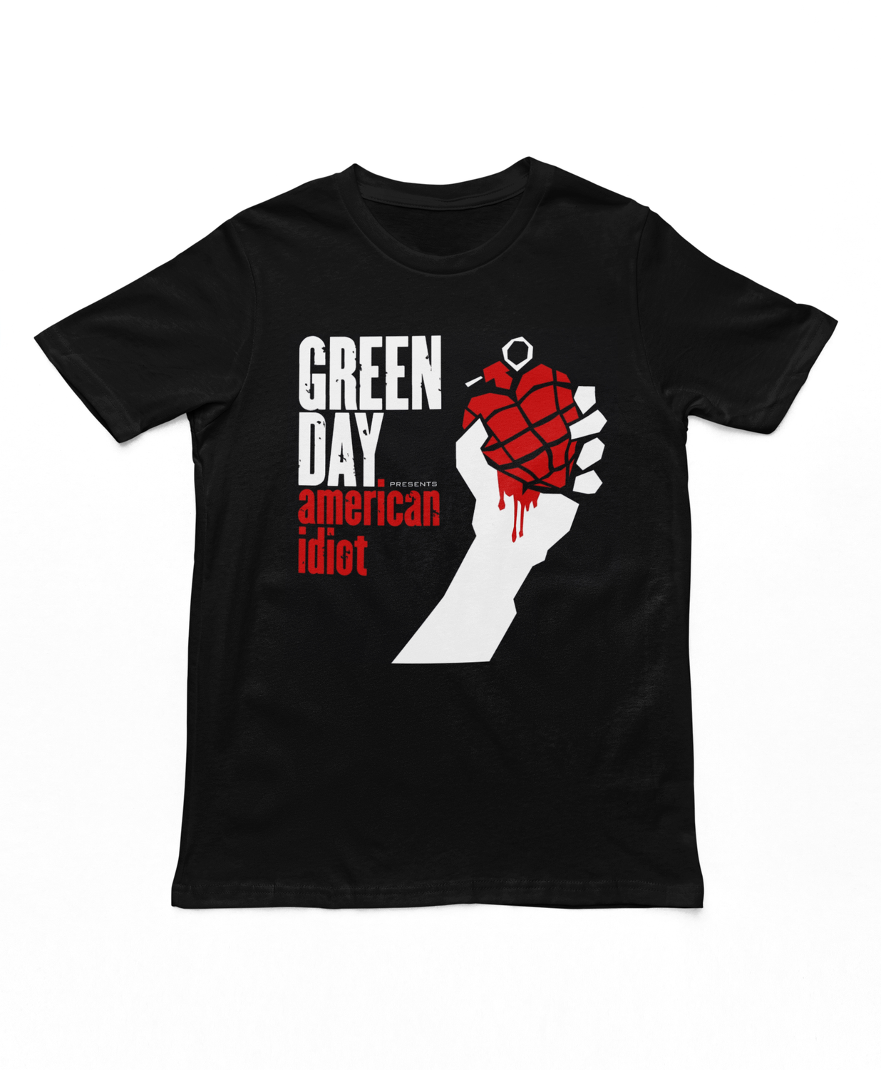 Green Day American Idiot Mens T Shirt Black Retro Pop Classics