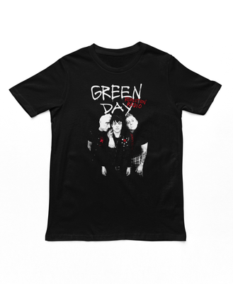 Green Day Red Hot Mens T Shirt Black Retro Pop Classics