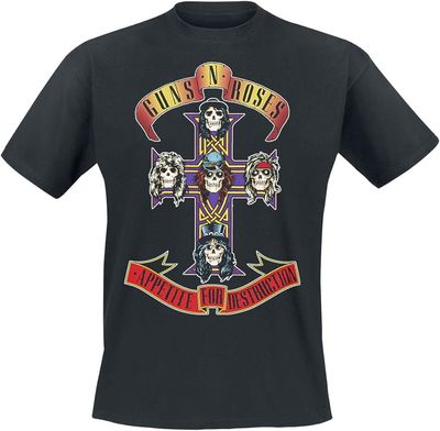 Guns N Roses Appetite For Destruction Mens T Shirt Black Retro Pop Classics