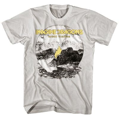 Imagine Dragons Flame Mens T Shirt White Retro Pop Classics