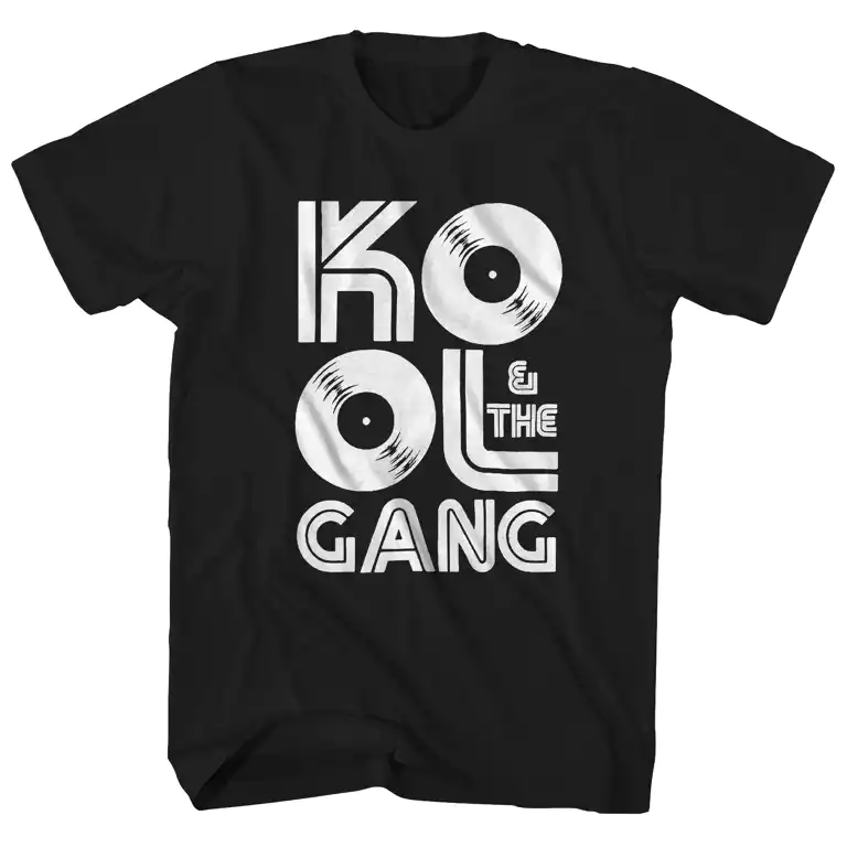 Kool &amp; The Gang Records Logo Mens T Shirt Black Retro Pop Classics