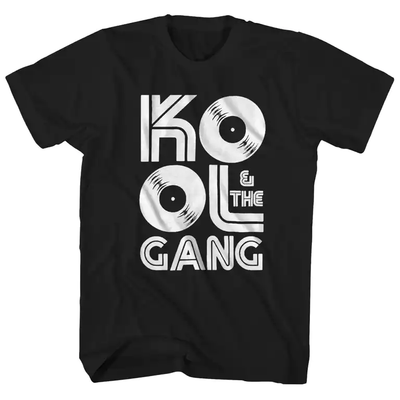 Kool &amp; The Gang Records Logo Mens T Shirt Black Retro Pop Classics
