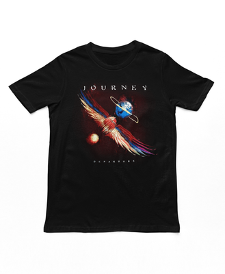 Journey Departure Mens T Shirt Black Retro Pop Classics