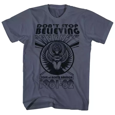 Journey Don&#39;t Stop Believing Event Mens T Shirt Slate Retro Pop Classics