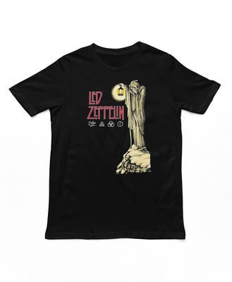 Led Zeppelin Hermit Mens T Shirt Black Retro Pop Classics