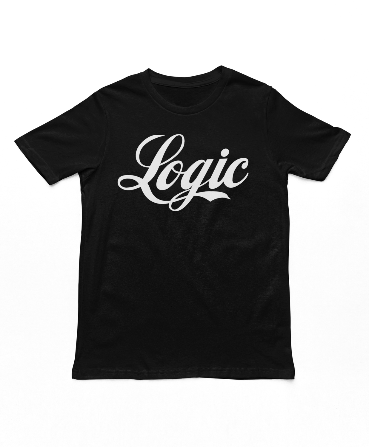 Logic Logo Mens T Shirt Black Retro Pop Classics