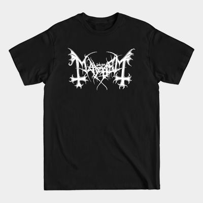 Mayhem Logo Mens T Shirt Black Retro Pop Classics