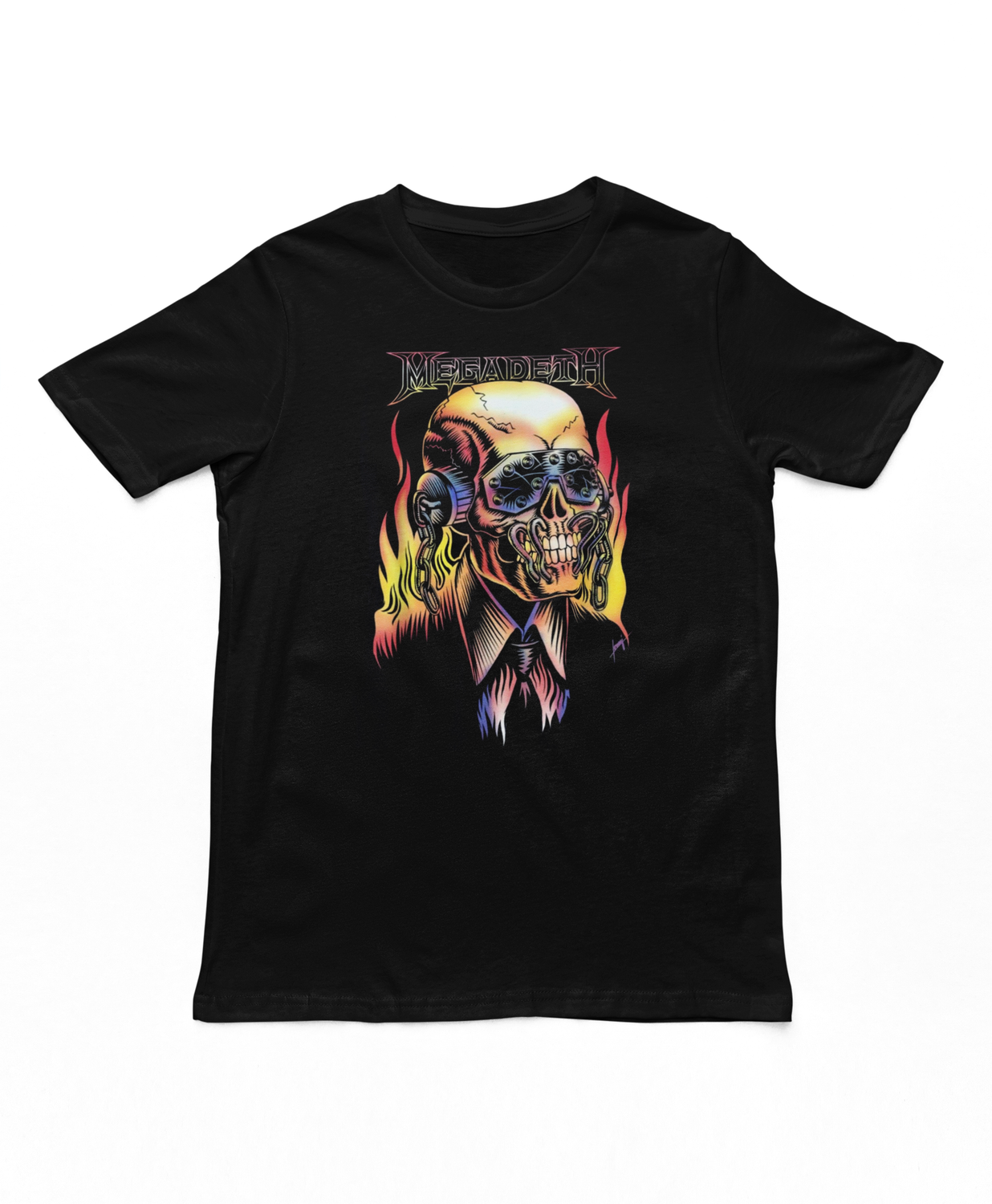 Megadeth Vic Rattlehead Mens T Shirt Black Retro Pop Classics