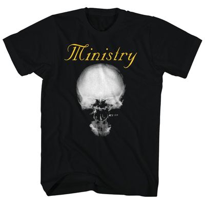 Ministry Mind Skull Mens T Shirt Black Retro Pop Classics