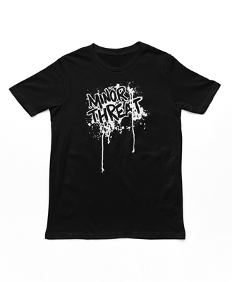 Minor Threat Drip Logo Mens T Shirt Black Retro Pop Classics