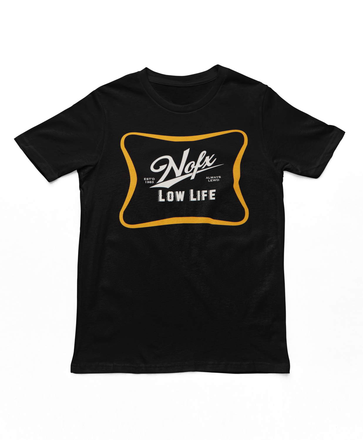 NOFX Low Life Mens T Shirt Black Retro Pop Classics
