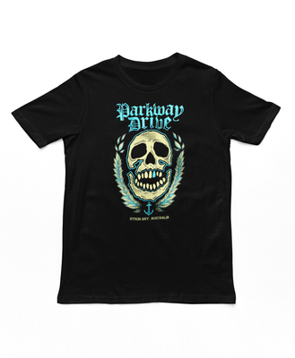 Parkway Drive Byron Bay Skull Mens T Shirt Black Retro Pop Classics