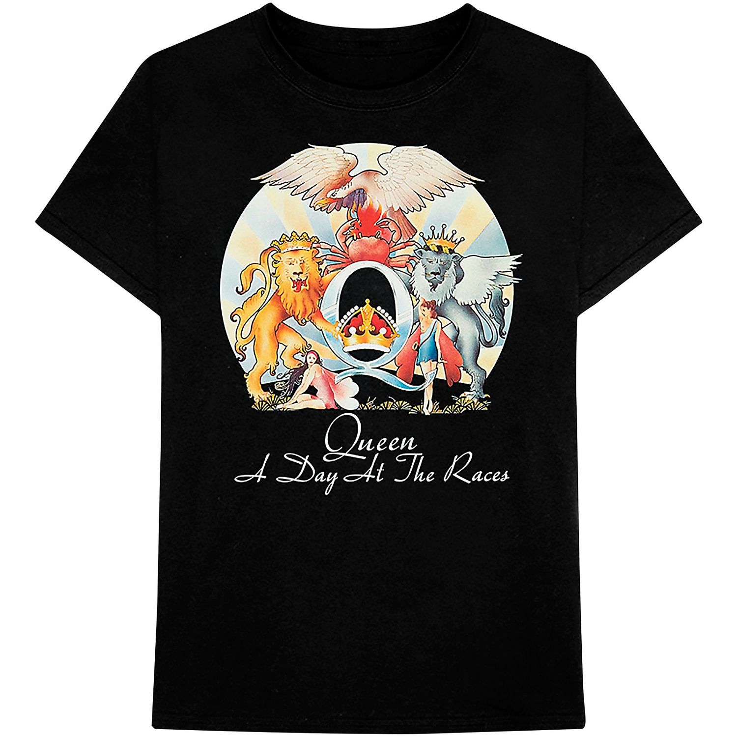 Queen A Day At The Races Mens T Shirt Black Retro Pop Classics