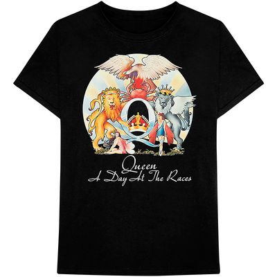 Queen A Day At The Races Mens T Shirt Black Retro Pop Classics