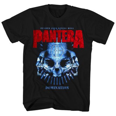 Pantera Domination Distressed Print Mens T Shirt Black Retro Pop Classics