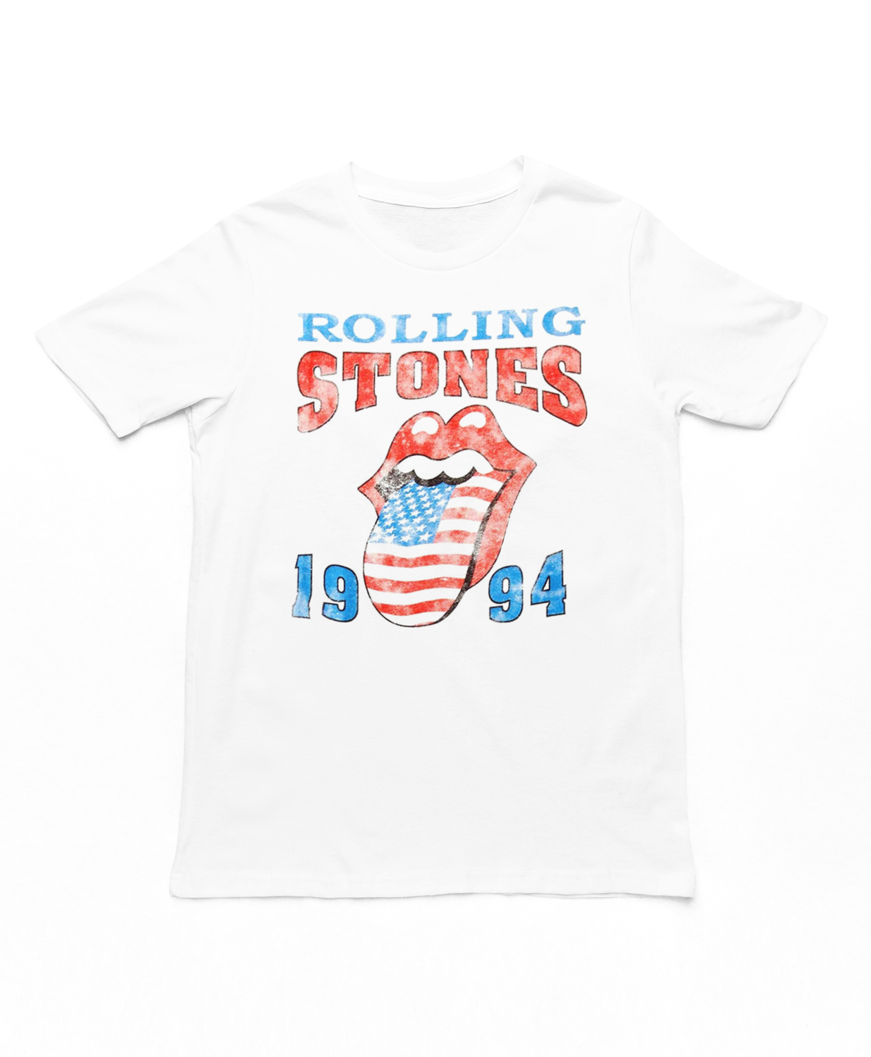Rolling Stones 1994 Tour Mens T Shirt White Retro Pop Classics