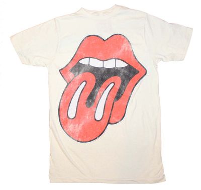 Rolling Stones 301 Enzyme Washed As Worn by Mick Mens T Shirt White Retro Pop Classics