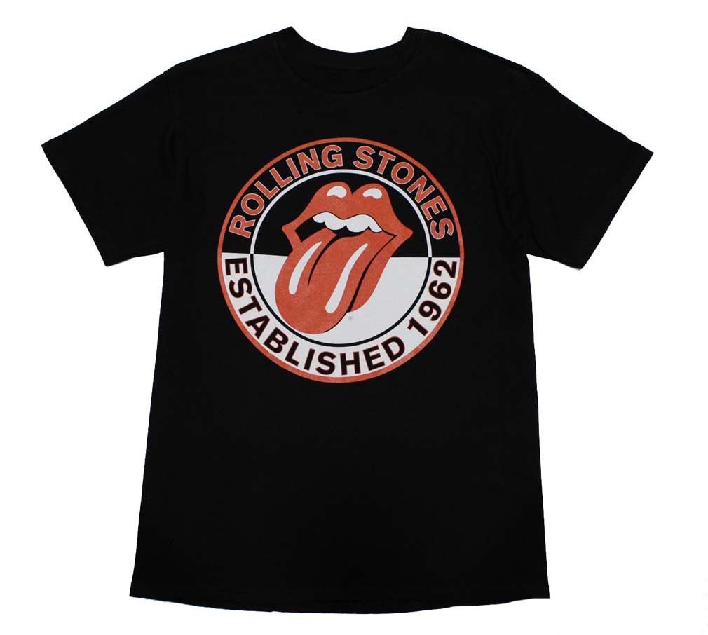 Rolling Stones EST 62 Mens T Shirt Black Retro Pop Classics