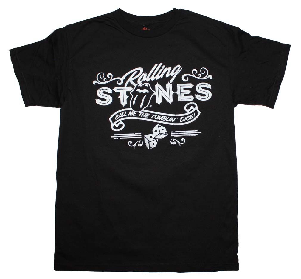 Rolling Stones Tumbling Dice Mens T Shirt Black Retro Pop Classics