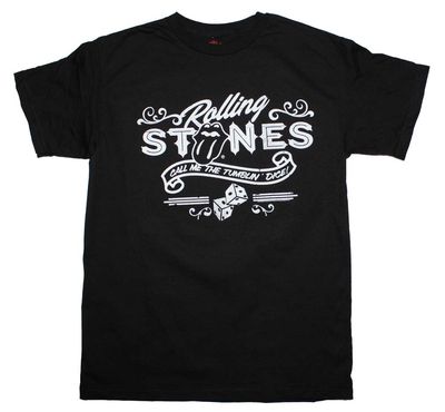 Rolling Stones Tumbling Dice Mens T Shirt Black Retro Pop Classics