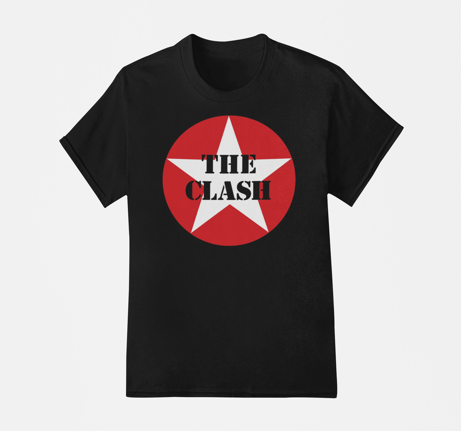 The Clash Star Logo Mens T Shirt Black Retro Pop Classics